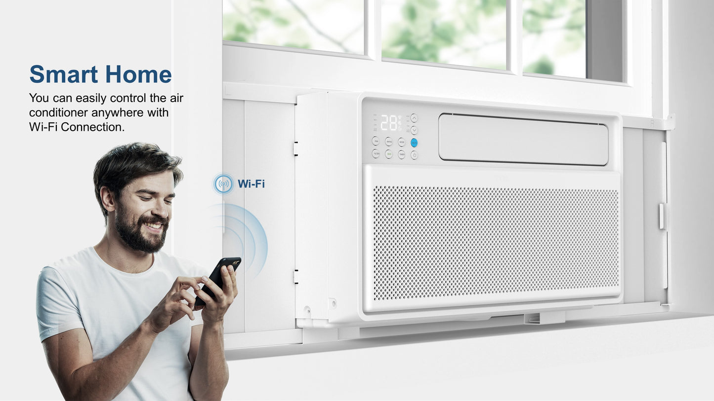 8,000 BTU Inverter Window Air Conditioner w/ QuickFrame EZ Installation, 15SEER