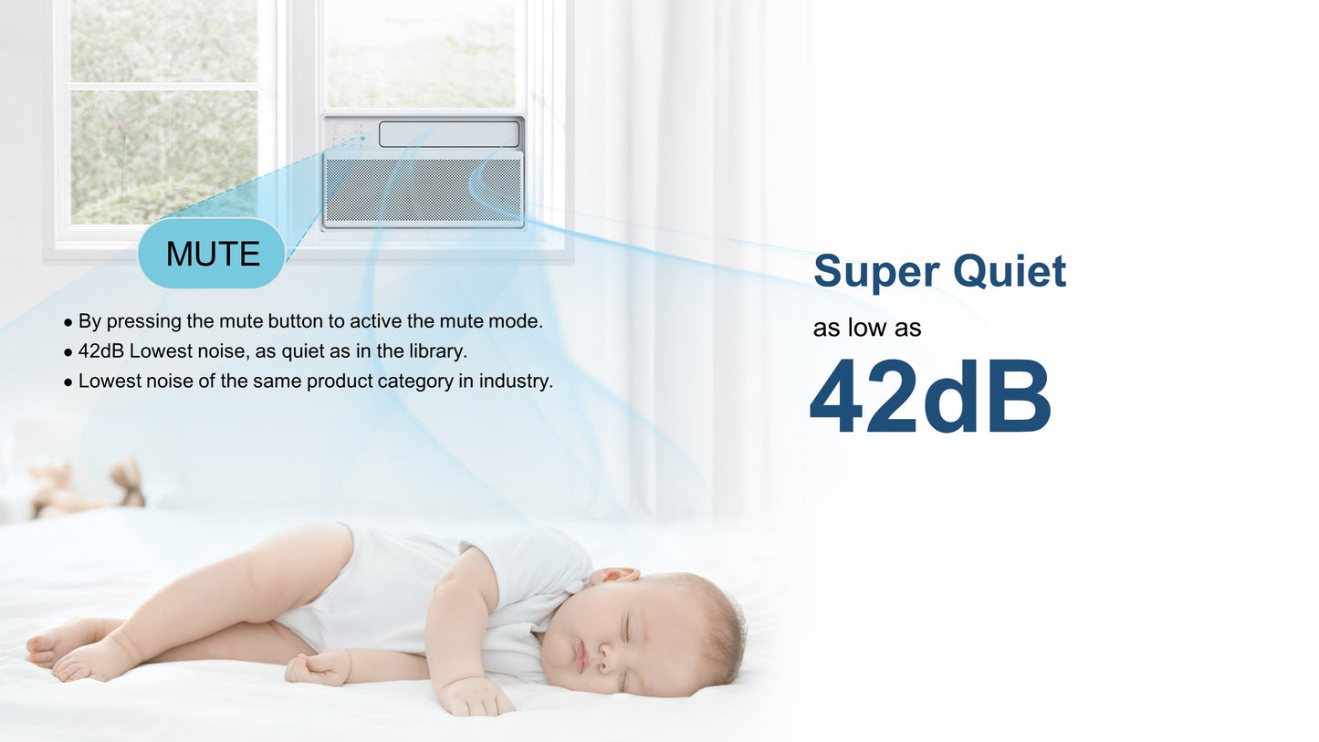 8,000 BTU Inverter Window Air Conditioner w/ QuickFrame EZ Installation, 15SEER