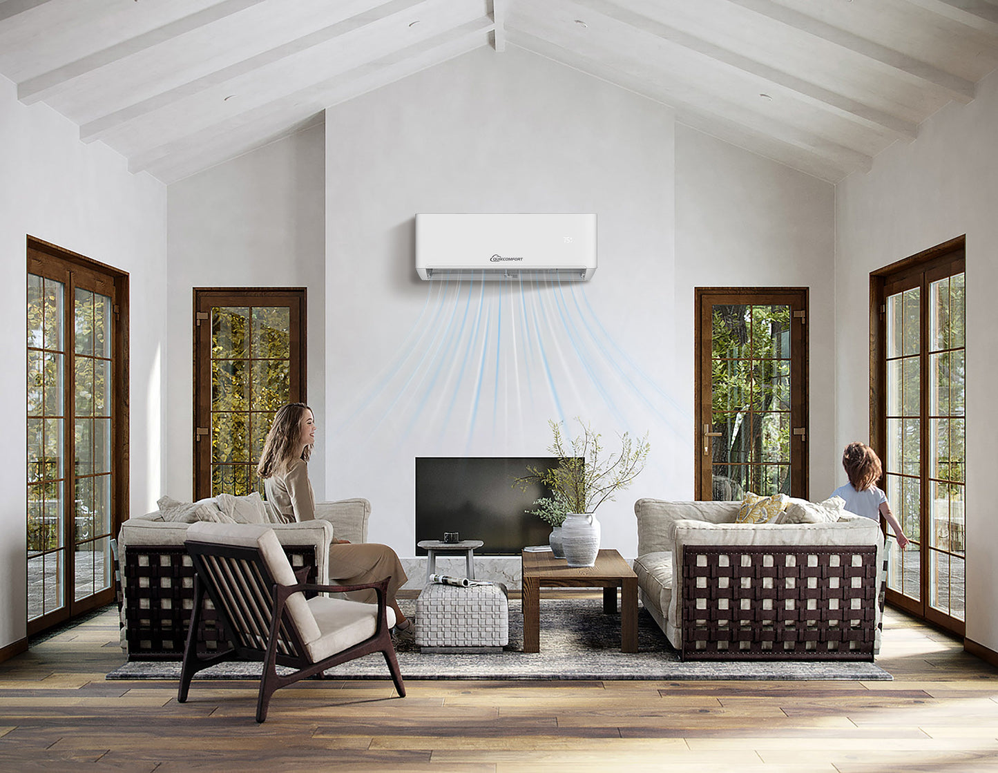 12,000 BTU 115-Volt Mini Split System with Heat Pump, 19 SEER2